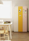 CLK 2 Door Locker in Different Finishes with Office Desk and Armchair in Office Setup