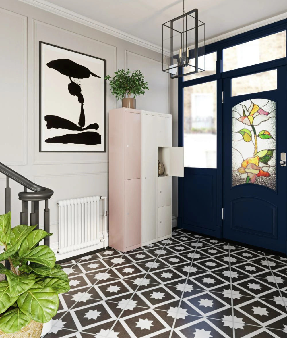 CLK Lockers in Different Finishes in Hallway