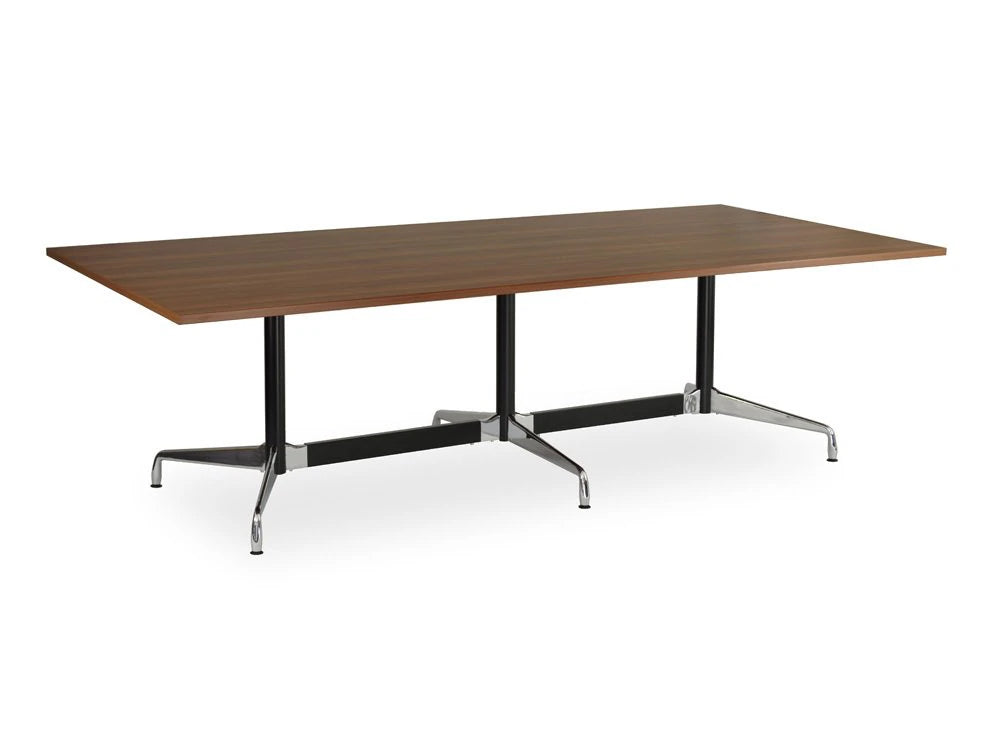 Crtr2612 Cruise Rectangular Meeting Table With Triple Leg Chrome Base