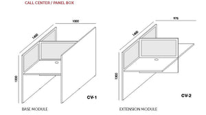 Call Centre Bench Desk Extension Dimension
