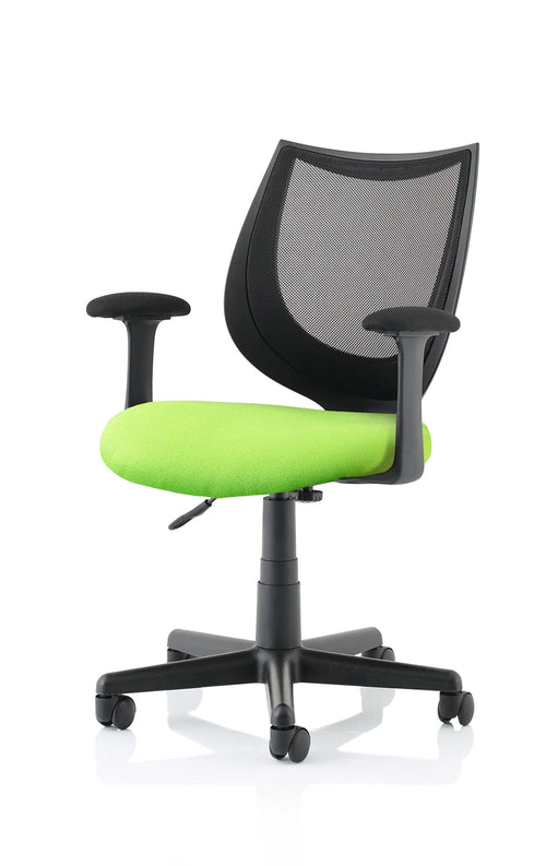 Camden Medium Back Black Mesh Task Operator Office Chair With Arms KCUP1516 1