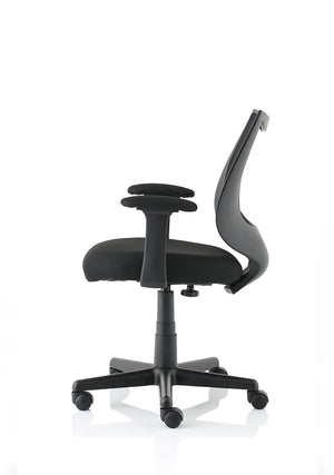 Camden Medium Back Black Mesh Task Operator Office Chair With Arms OP000238 3