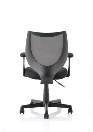 Camden Medium Back Black Mesh Task Operator Office Chair With Arms OP000238 4