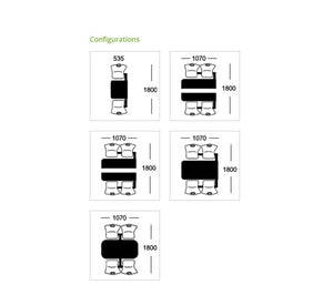 Canteen Cu40 Wooden Bench Seating With Table Configurations