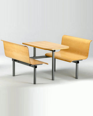 Canteen Cu40 Wooden Bench Seating With Table
