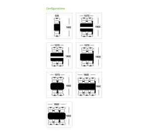 Canteen Cu51 Metal Seating With Table Configurations