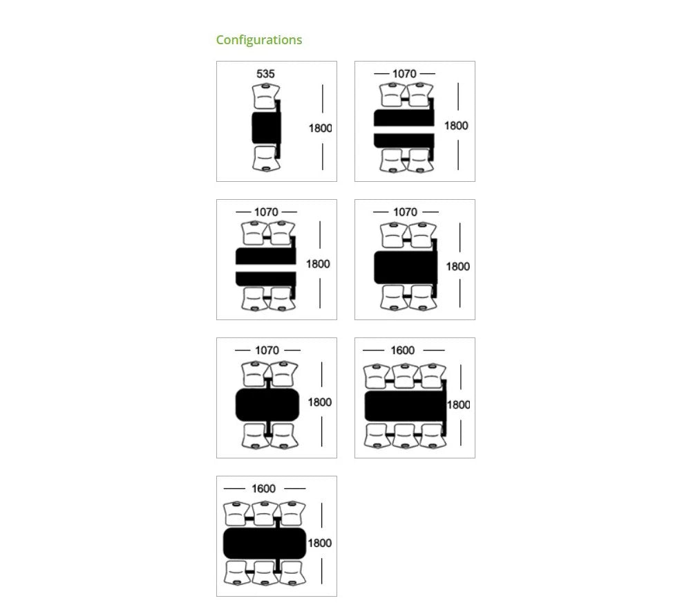 Canteen Cu51 Metal Seating With Table Configurations