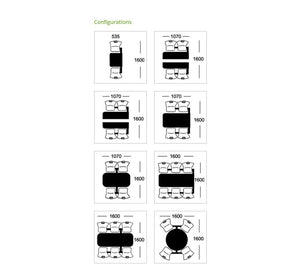 Canteen Cu66 Upholstered Seating With Table Configurations