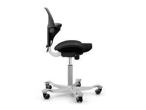 Capisco 8020 With Castors In Black Plastic Seat And Backrest 2