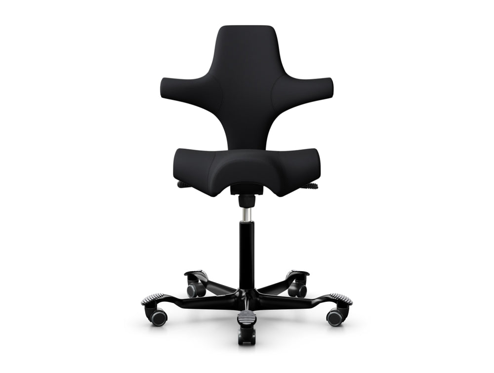 Hag Capisco 8106 Ergonomic Chair In Black Fabric And Black Base