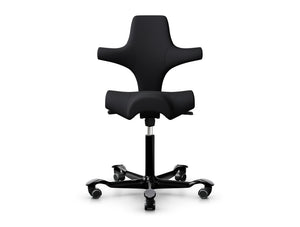 Hag Capisco 8106 Ergonomic Chair In Black Fabric And Black Base