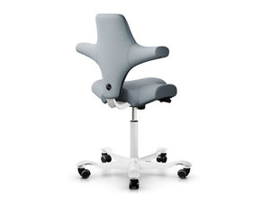 Capisco 8106 With Castors And Glides In Light Grey And Silver Base 3