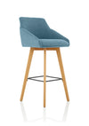Carmen Grey Fabric Wooden Leg Chair Image 10