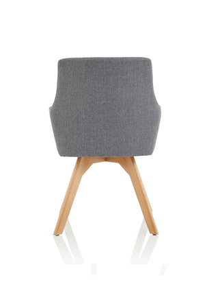Carmen Grey Fabric Wooden Leg Visitor Chair BR000224 11