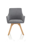 Carmen Grey Fabric Wooden Leg Visitor Chair BR000224 7