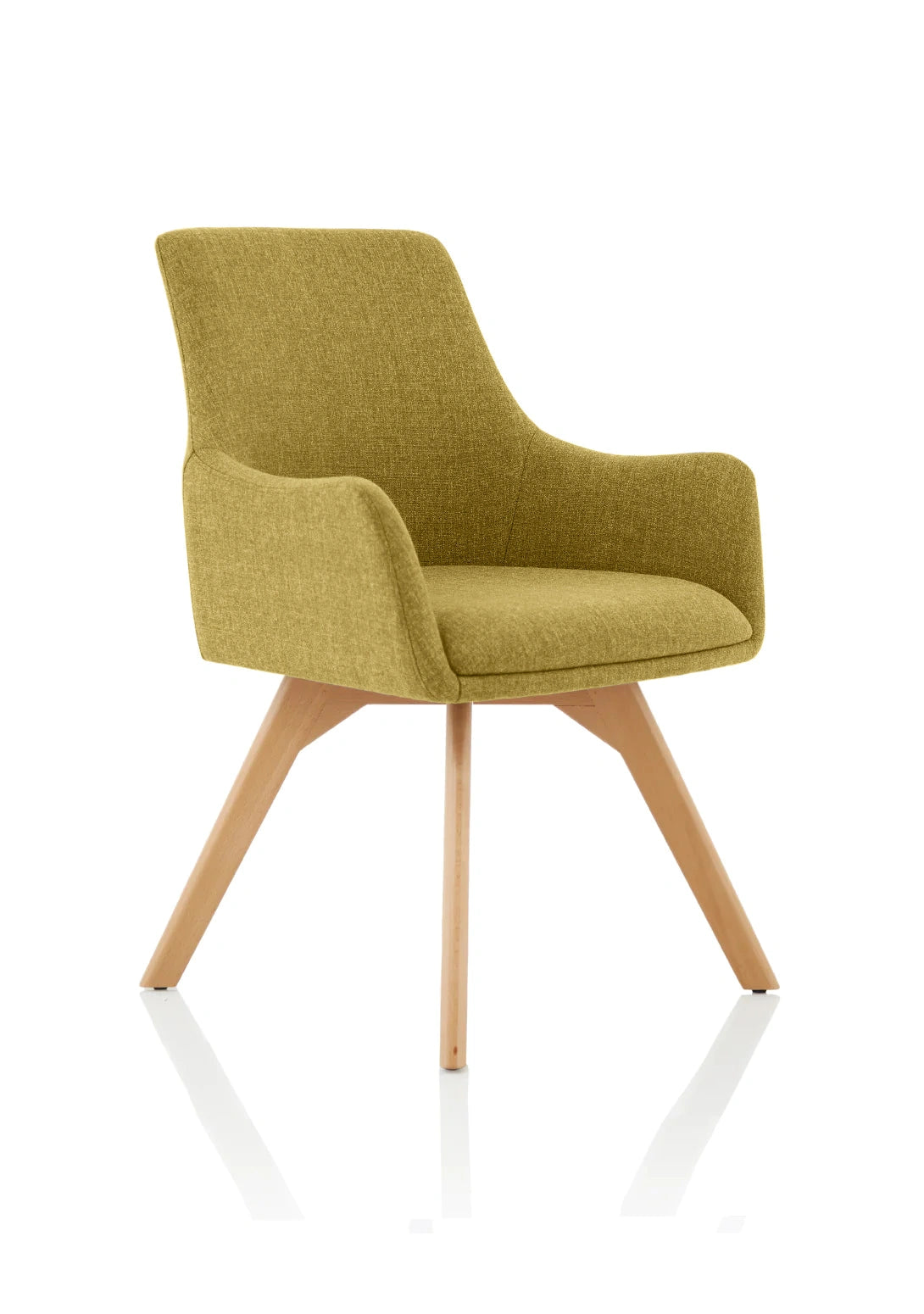 Carmen Grey Fabric Wooden Leg Visitor Chair KCUP1946 1