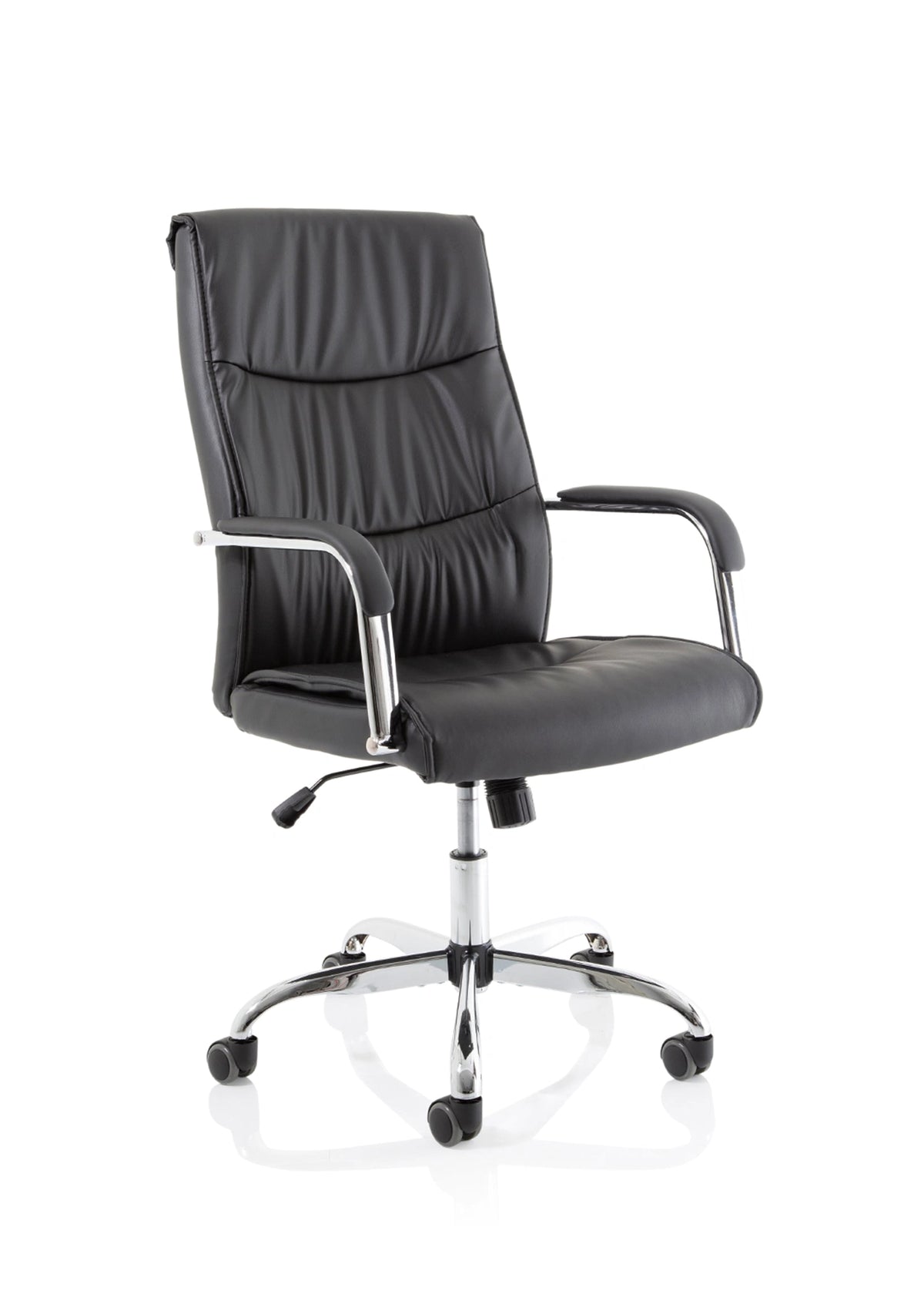 Carter Black Luxury Faux Leather Chair With Arms EX000148 2