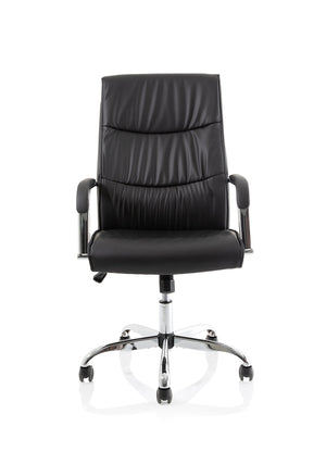 Carter Black Luxury Faux Leather Chair With Arms EX000148 3