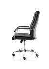 Carter Black Luxury Faux Leather Chair With Arms EX000148 5