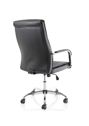 Carter Black Luxury Faux Leather Chair With Arms EX000148 8