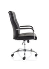 Carter Black Luxury Faux Leather Chair With Arms EX000148 9
