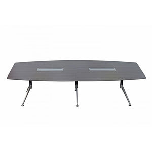 Chamfered Executive 3M Boardroom Table In Anthracite 2