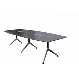 Chamfered Executive 3M Boardroom Table In Anthracite 4