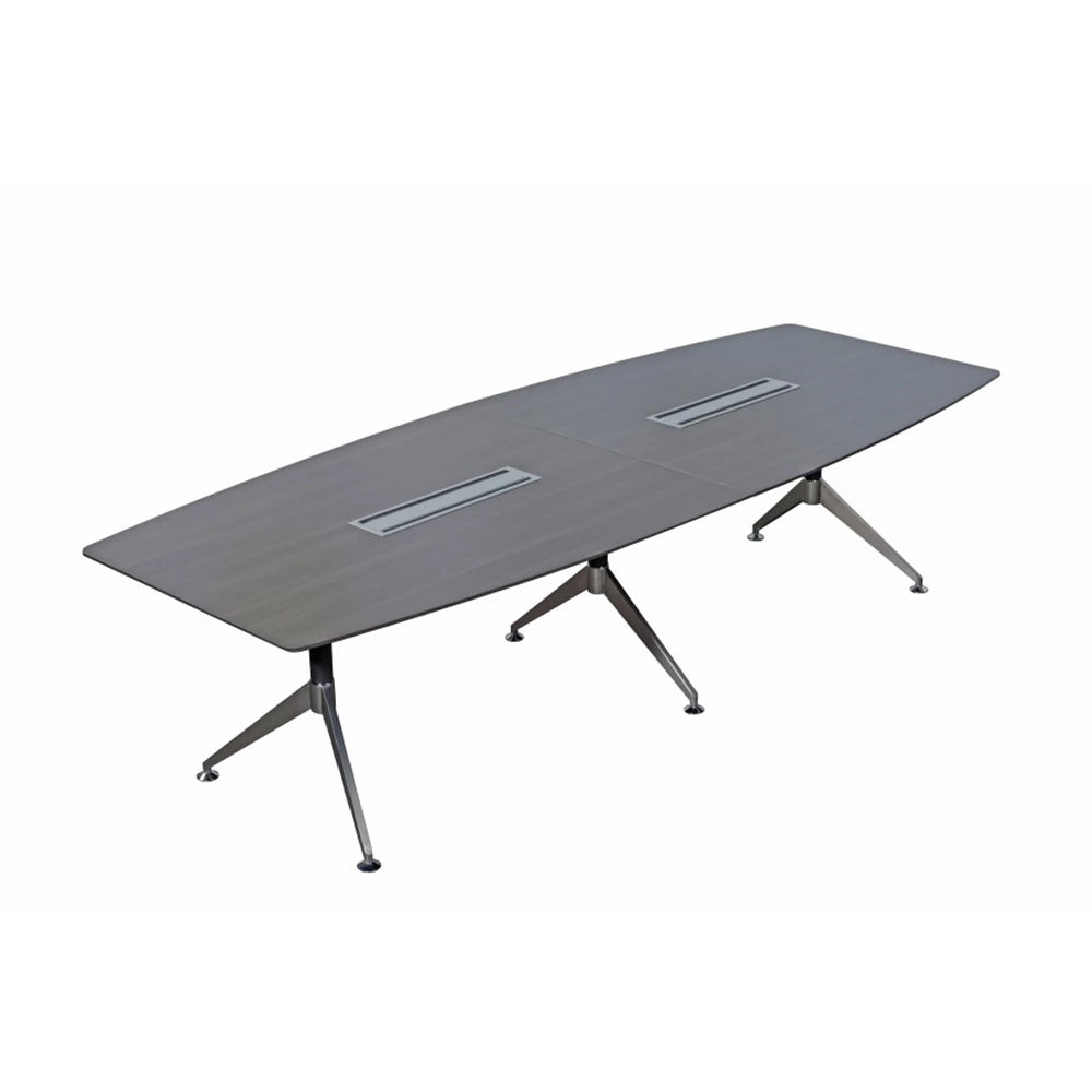 Chamfered Executive 3M Boardroom Table In Anthracite