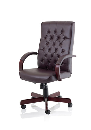 Chesterfield High Back Leather Executive Office Chair With Arms EX000004 5