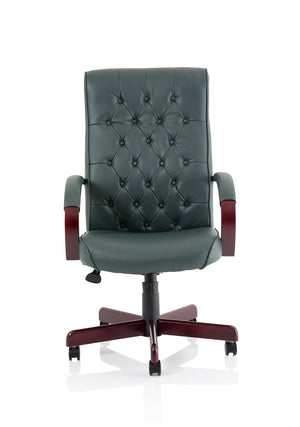 Chesterfield High Back Leather Executive Office Chair With Arms EX000006 3