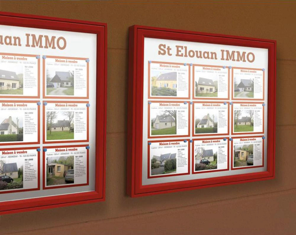 Classic Outdoor Notice Door 9 A4 in One Frames 6 in Outdoor Setting