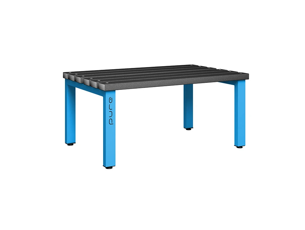 Cloakroom Standard Double-Sided Bench - Cornflower Blue & Black