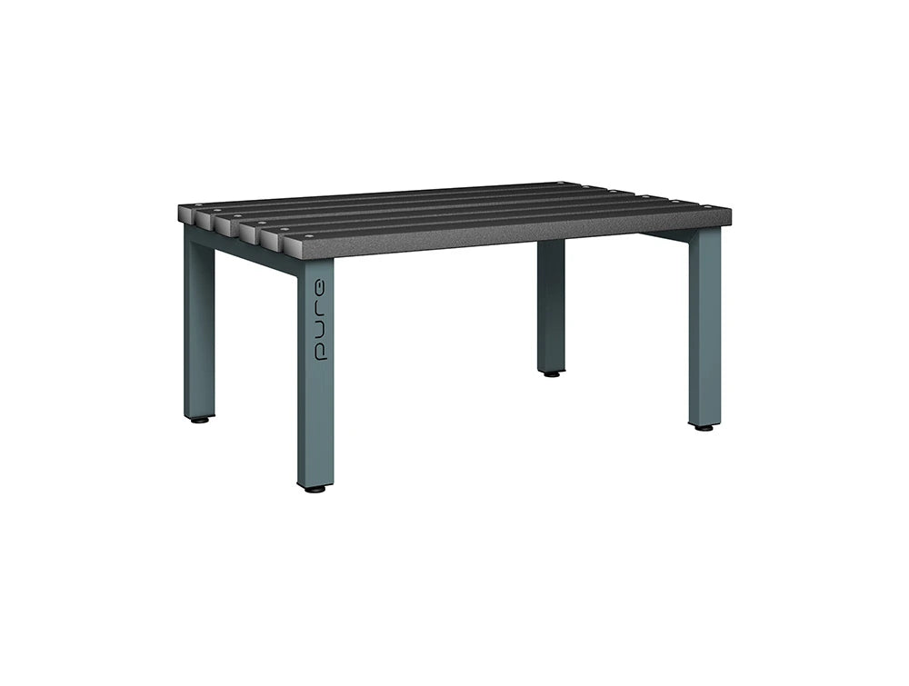 Cloakroom Standard Double-Sided Bench - Slate Grey Black