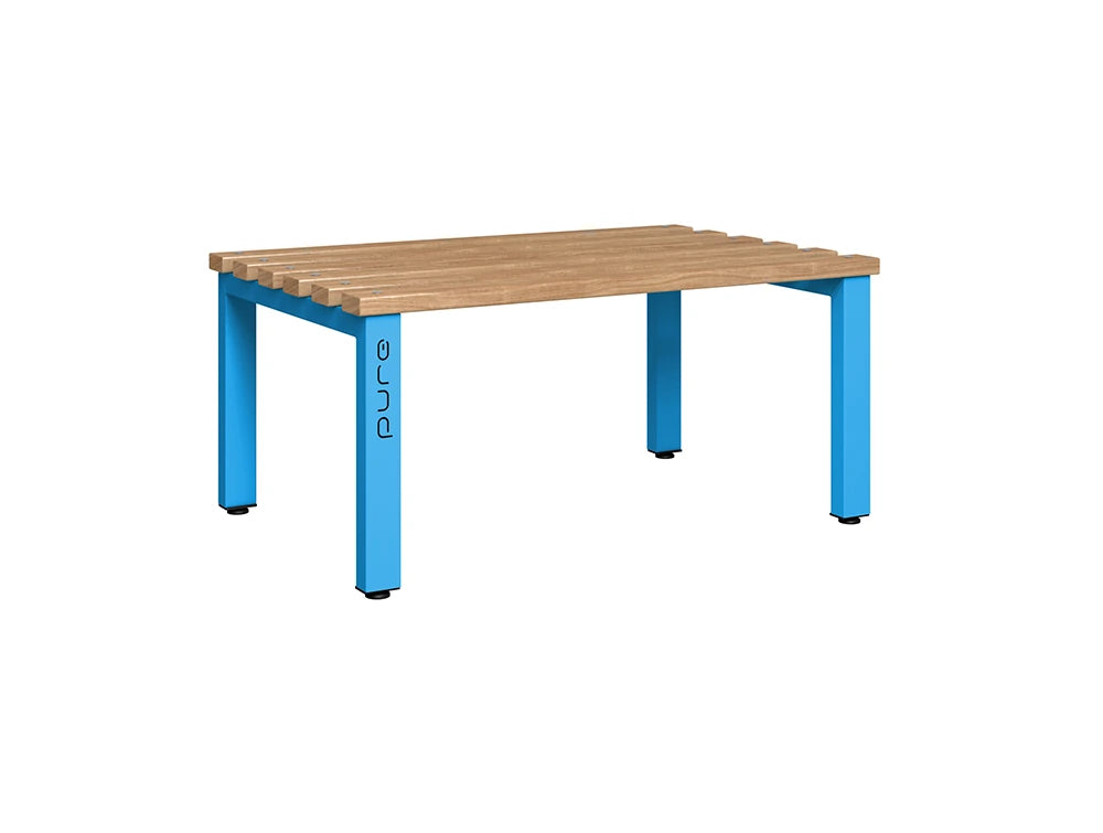Cloakroom Standard Double-Sided Bench - Cornflower Blue Beech