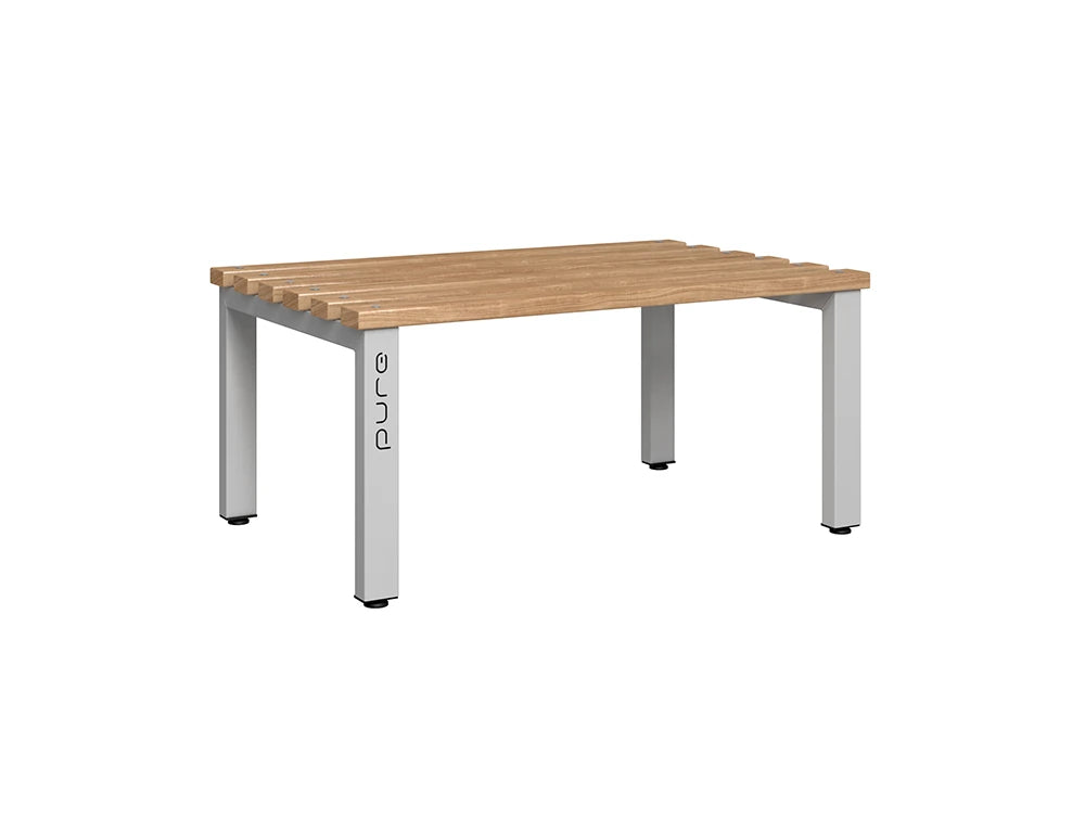 Cloakroom Standard Double-Sided Bench - Pearl Silver Beech
