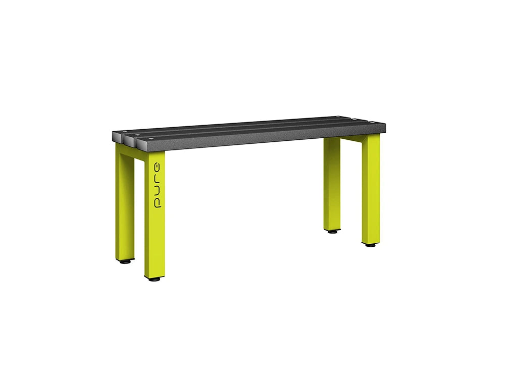 Cloakroom Standard Single-Sided Bench - Lime Light Black