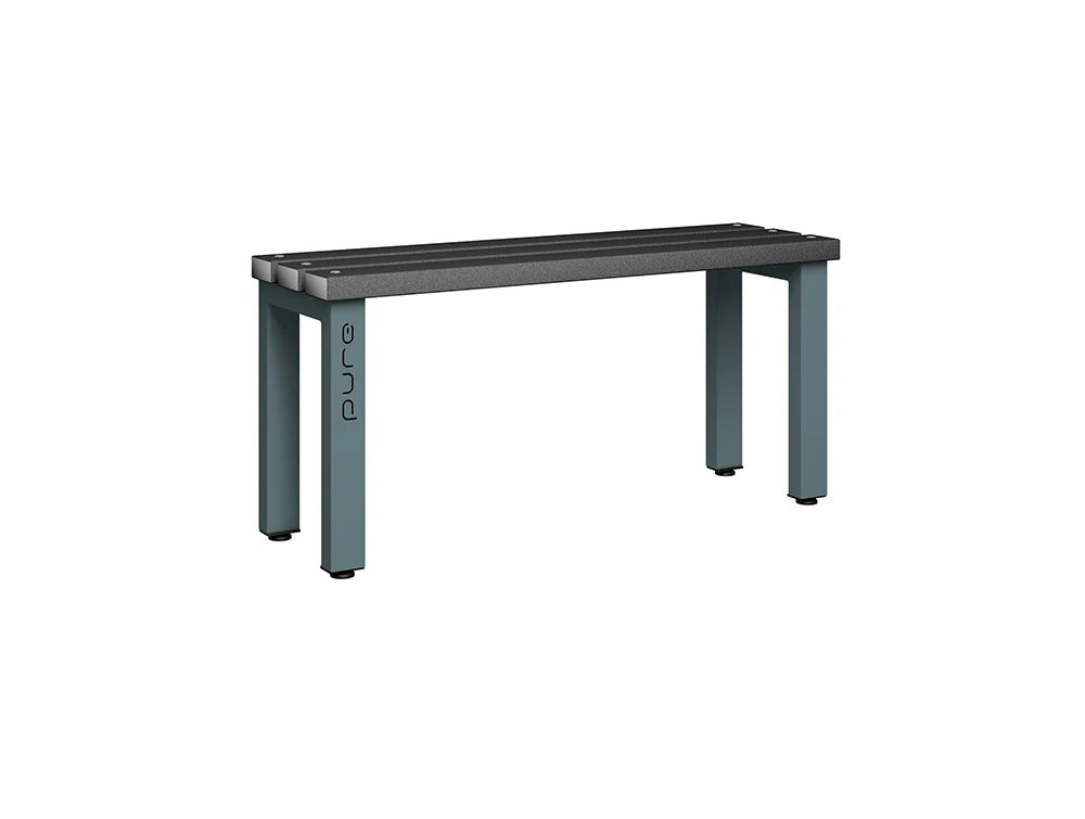 Cloakroom Standard Single-Sided Bench - Slate Grey Black