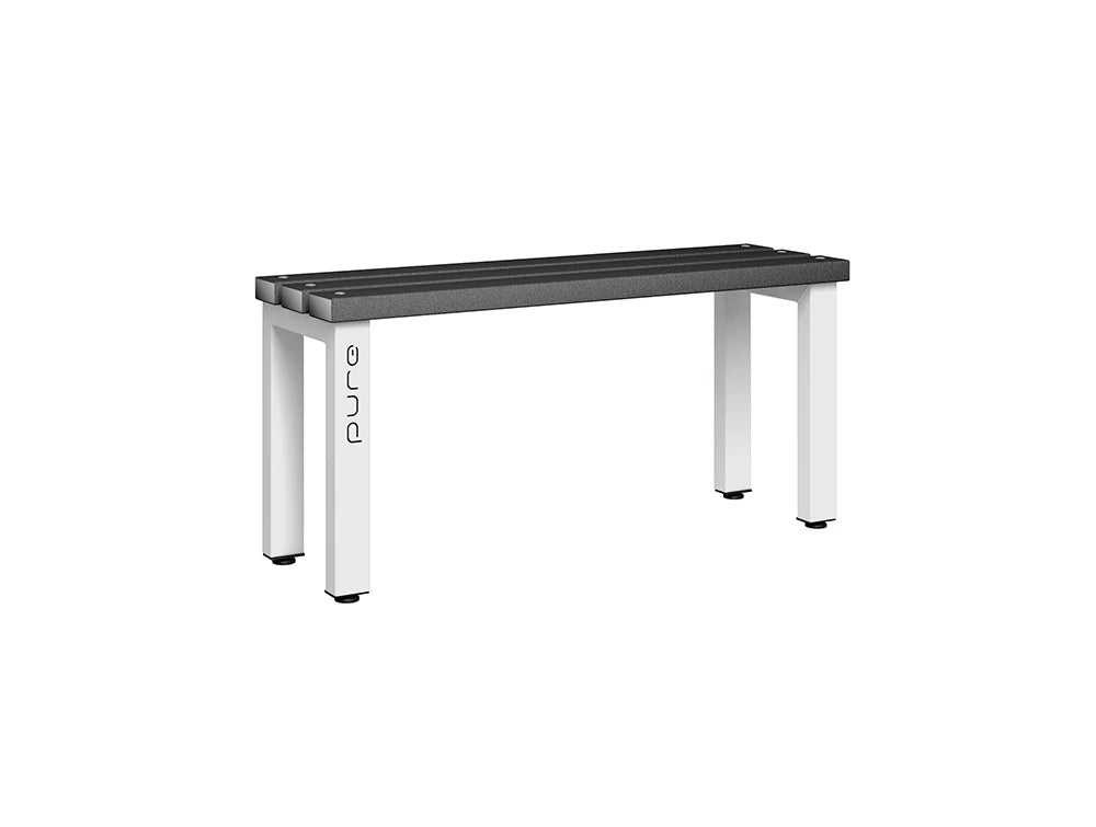 Cloakroom Standard Single-Sided Bench - Arctic White Black