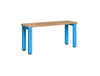 Cloakroom Standard Single-Sided Bench - Cornflower Blue & Beech