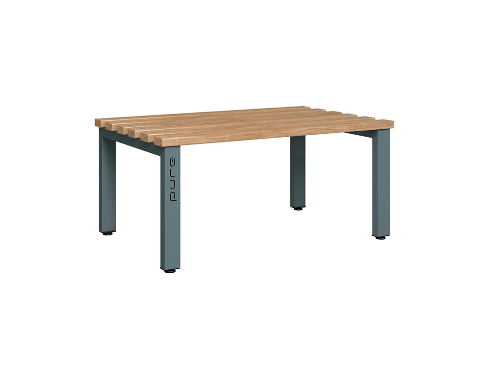 Cloakroom Standard Double-Sided Bench - Slate Grey & Beech