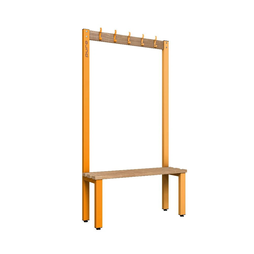 Cloakroom Hook Single-Sided Bench - Magma Beech
