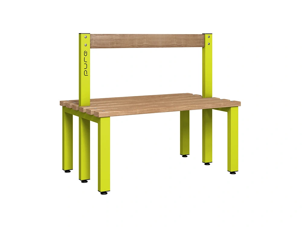 Cloakroom Low Double-Sided Bench - Lime Light Beech