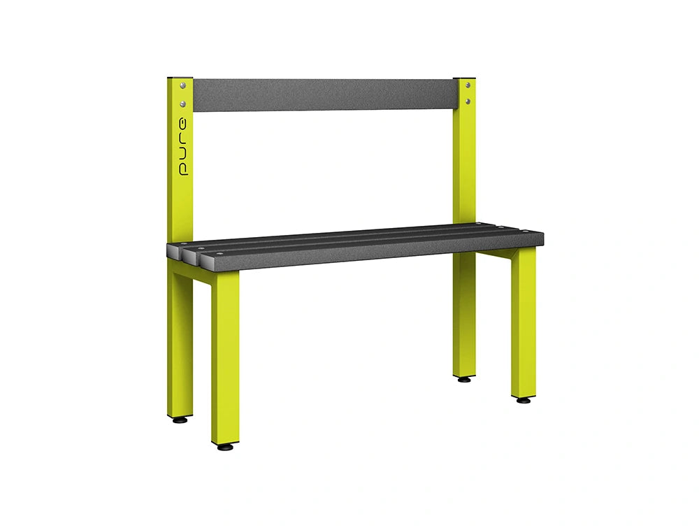 Cloakroom Low Single-Sided Bench - Lime Light Black