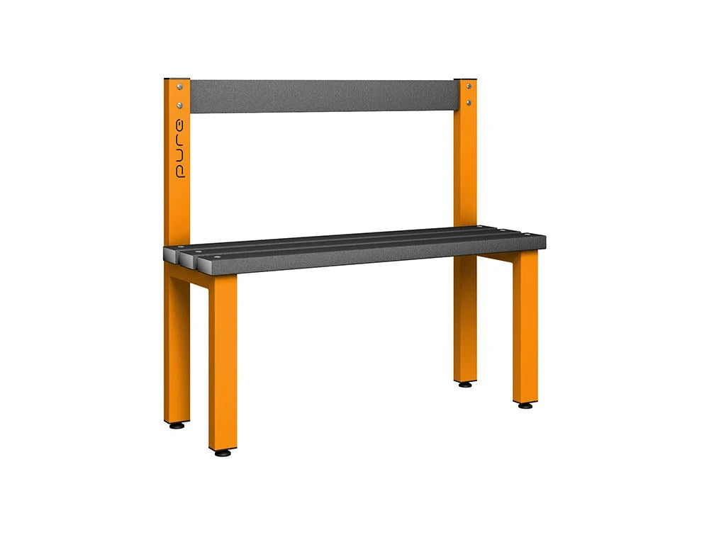 Cloakroom Low Single-Sided Bench - Magma & Black