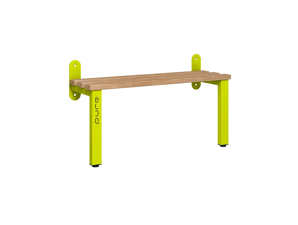 Cloakroom Wall Mounted Single-Sided Bench - Lime Light Beech