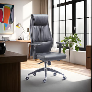 Comfortado High Back Executive Chair with Table Lamp and Indoor Plant in Modern Office Setting