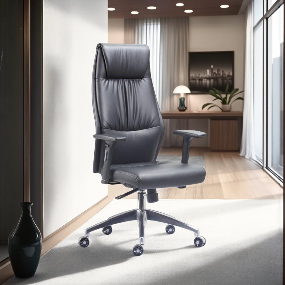 Comfortado High Back Executive Chair with Wooden Table and Indoor Plant in Modern Office Setting 2