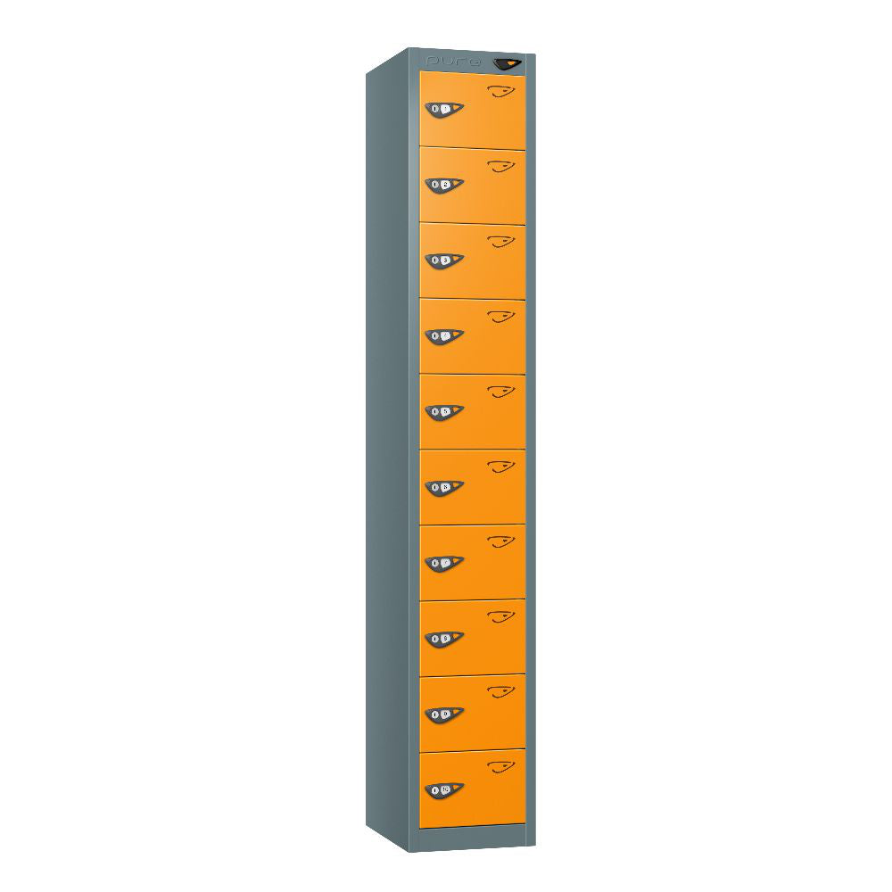 Compact 10-Door Steel Locker Slate Grey Magma