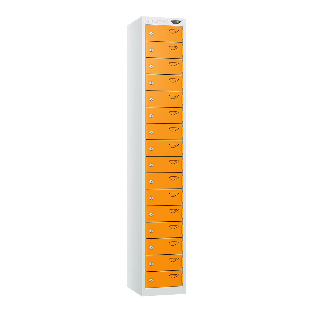 Compact 16-Door Steel Locker Arctic White Magma