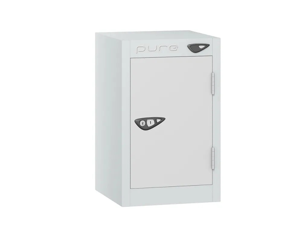 Compact Quarto 1-Door Steel Locker - Arctic White